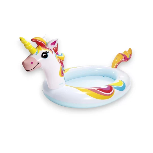 Piscina unicornio con techo intex