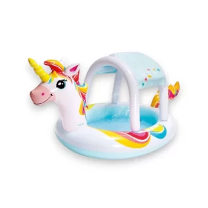 Piscina unicornio con techo intex